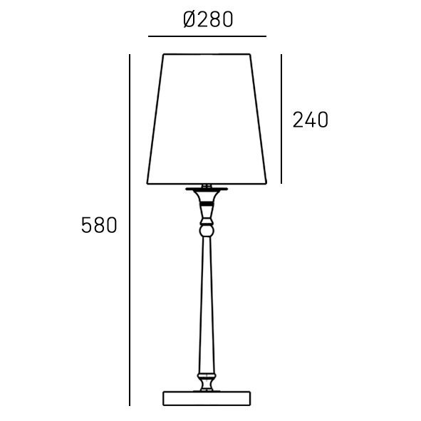 Klasyczna Lampka Stołowa Abażurowa AUSTIN T01234BR-WH COSMO LIGHT