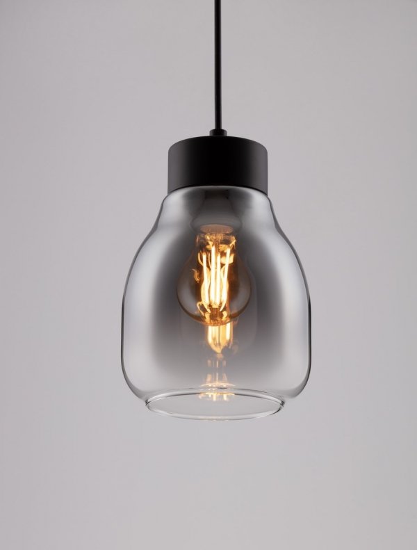 Nowoczesna Lampa Wisząca Czarna Minimalistyczna Szklana MOCHE LE44340 LUCES EXCLUSIVAS