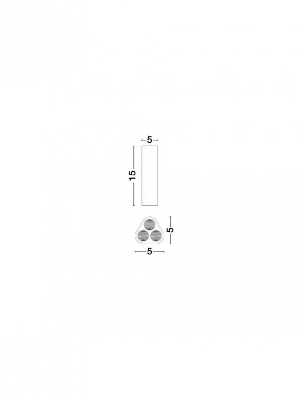 Nowoczesny plafon lampa sufitowa LED srebrna tuba uniwersalna minimalistyczna aluminiowa PARENZO LE45523 Luces Exclusivas 
