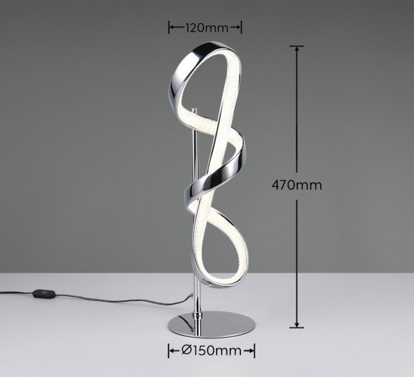 Nowoczesna Dekoracyjna Lampka Stołowa LED W Kolorze Chrom PADUA R57281106 RL