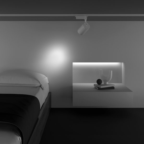  Lampa szynowa reflektor szynoprzewody jednofazowe LED nowoczesny aluminium biała regulowana tuba VUORO MAYTONI TR003-1-26W3K-S-W