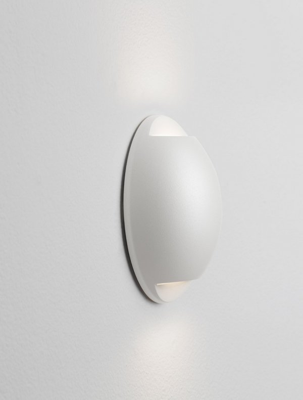 Kinkiet zewnętrzny LED biały okrągły wypukły minimalistyczny nowoczesny IP65 DONVELA LE75306 Luces Exclusivas