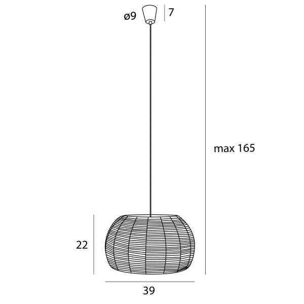 Biała Lampa Wisząca Bawełniana PRASLIN P0583 MAXLIGHT