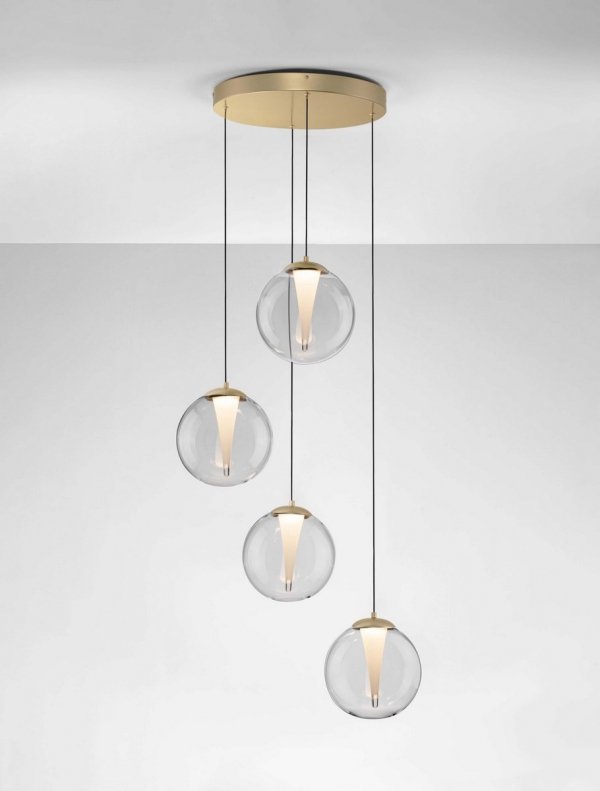 Dekoracyjna złota lampa wisząca LED szklane kule HUALMAY LE44834 Luces Exlusivas