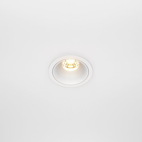 Lampa wpuszczana w sufit minimalistyczna aluminium biały okrągła Alfa LED MAYTONI DL043-01-10W2.7K-RD-W-DE