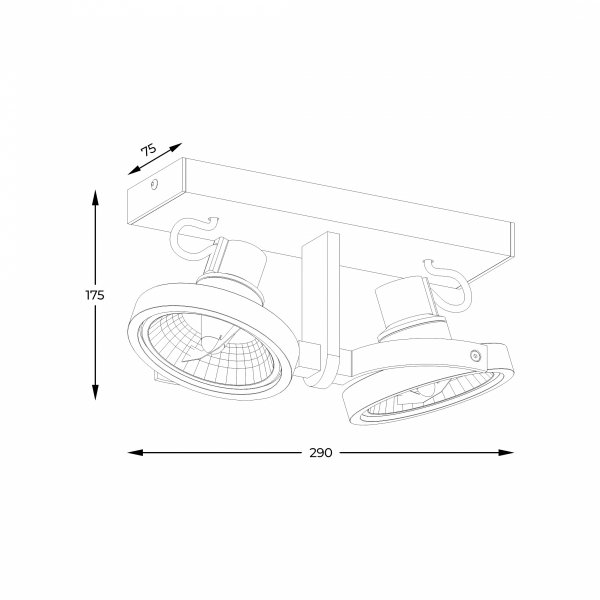 Nowoczesna lampa sufitowa reflektory Zuma Line ACGU10-184-N MASTER SPOT