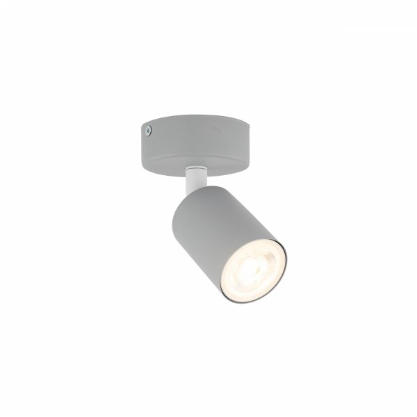 Nowoczesna oprawa ścienno sufitowa do pokoju dziecięcego szara tuba reflektor spot kinkiet LIVIA GREY 10223 TK-Lighting