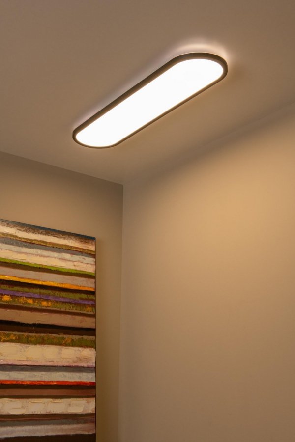 Czarna lampa sufitowa LED tworzywo sztuczne podłużna możliwość ściemniania ELLY 07121/36/30 LUCIDE