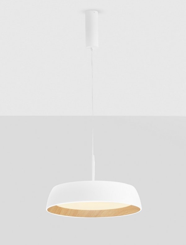 Nowoczesna lampa wisząca LED w stylu loft z elementem drewnianym CARACOLLO LE44813 Luces Exlusivas