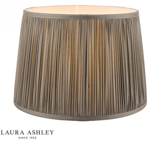 Klosz Abażur 30cm LAURA ASHLEY Hemsley Pleated Silk Grey DAR LIGHTING LA3713803-Q (Abażur- Bez Podstawy)
