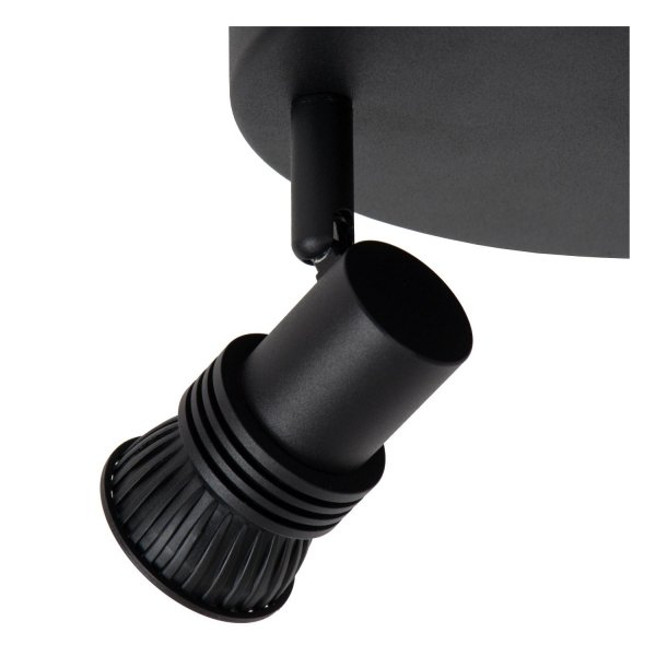 Nowoczesny plafon lampa sufitowa podwójna czarna regulowana na wysięgniku uniwersalna minimalistyczna metalowa KIANTI 53901/12/30 Lucide