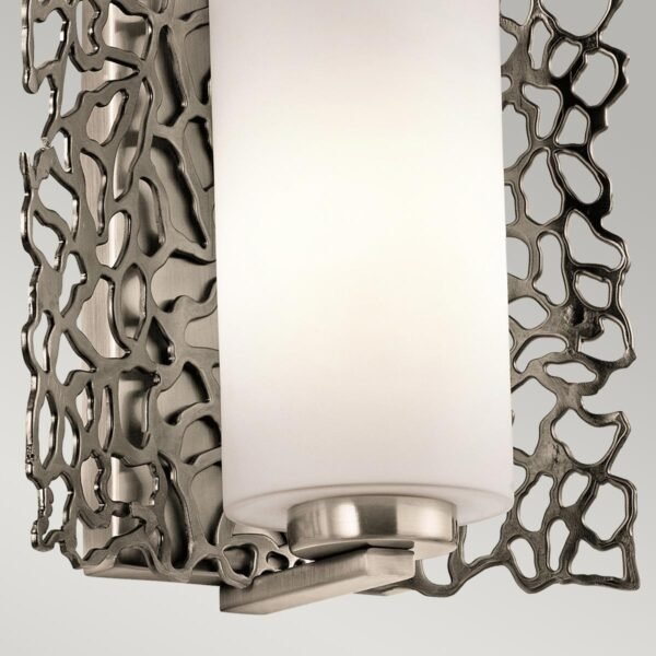 Kinkiet Silver Coral - 1 źródło światła Klasyczny pewter koralowy metalowy wzór nowoczesna okrągła organiczny design KL-SILVER-CORAL1 KICHLER