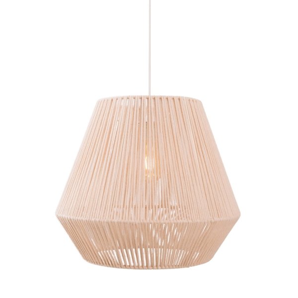 Biała Lampa Wisząca Bawełniana PRASLIN P0584 MAXLIGHT
