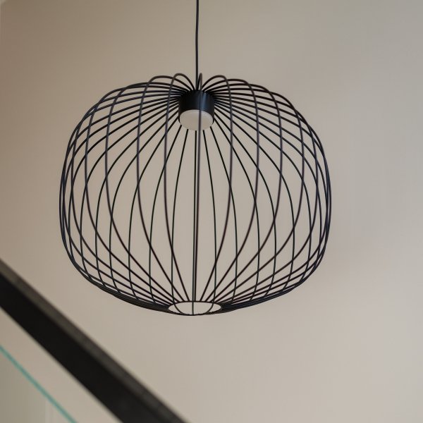 Czarna lampa wisząca ażurowa druciana okrągła minimalistyczna loftowa uniwersalna klasyczna SPHERA M 11304 TK-LIGHTING
