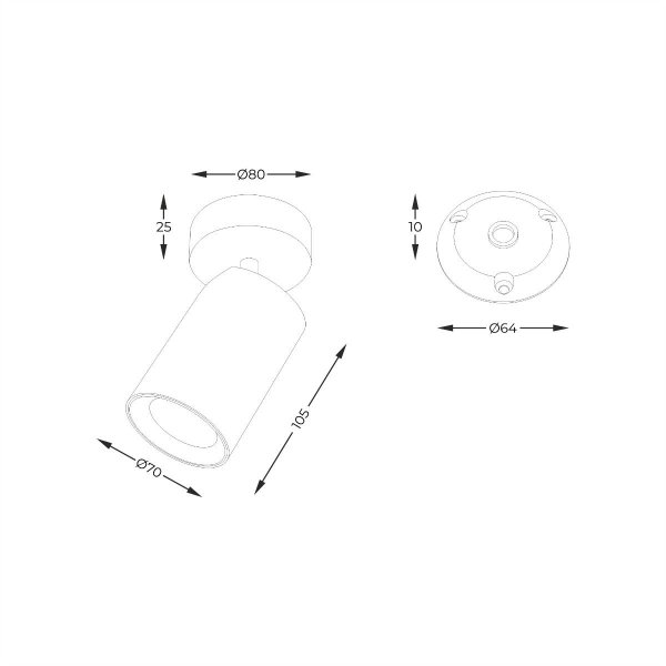 TLS006-WH TORE LAMPA SUFITOWA BIAŁA/WHITE