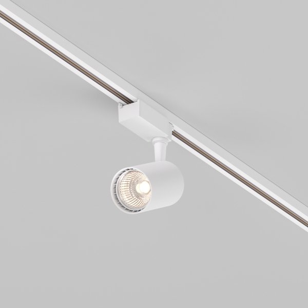Lampa szynowa reflektor szynoprzewody jednofazowe LED nowoczesny aluminium biały regulowana tuba VUORO MAYTONI TR003-1-10W3K-S-W