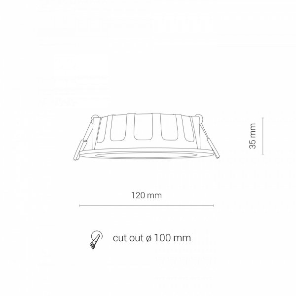Oprawa Oświetleniowa Podtynkowa Okrągła LED KOS 8782 Nowodvorski Lighting