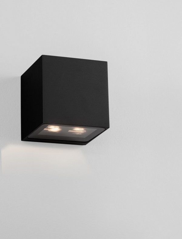 Minimalistyczny kinkiet ścienny zewnętrzny klasyczny LED kwadratowy aluminiowy czarny uniwersalny IP54 CALMARE LE75119 Luces Exclusivas