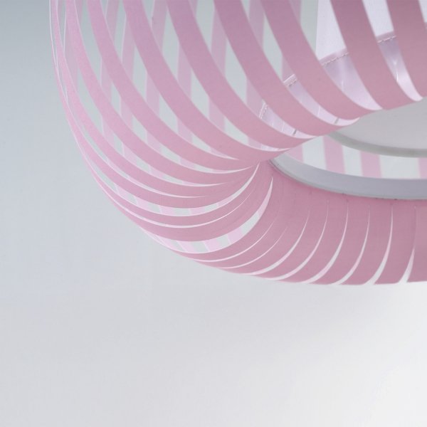 Materiałowa lampa wisząca różowa AGORA Azzardo AZ6645 do pokoju dziecięcego