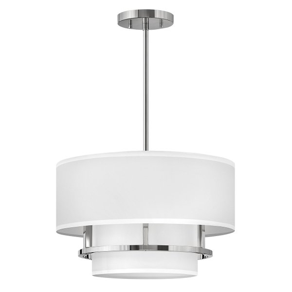 Lampa wisząca Graham Hinkley HK-GRAHAM-M-PN Polerowany nikiel w stylu Art Deco