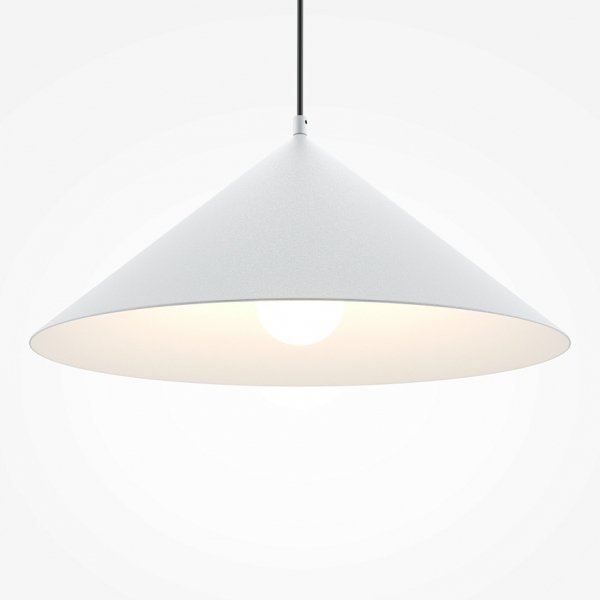 Nowoczesna Lampa Wisząca Basic Colors Maytoni MOD167PL-01W Stożkowy Kształt Biała