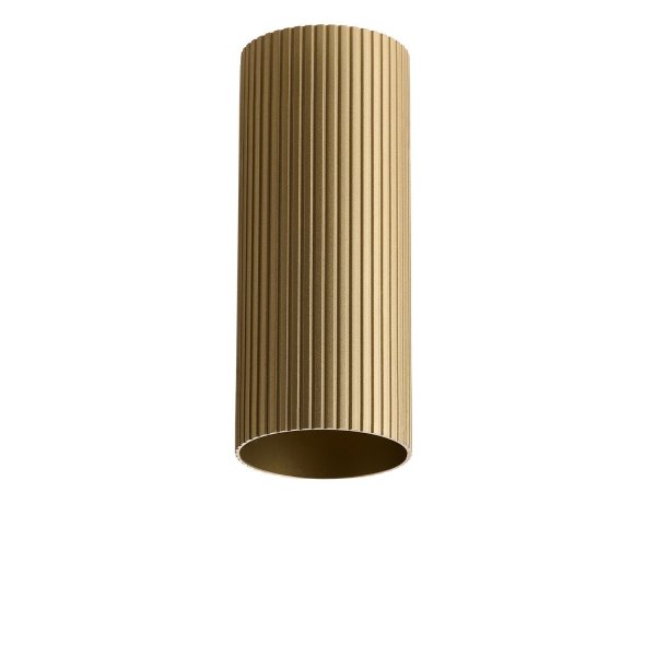 Złota ryflowana tuba natynkowa 30cm dekoracyjny spot plafon LUCAS AZ6151 + AZ6140