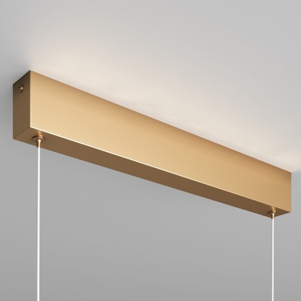Minimalistyczna nowoczesna lampa wisząca LED listwa metalowa złota regulacja wysokości Step MAYTONI P010PL-L23G3K
