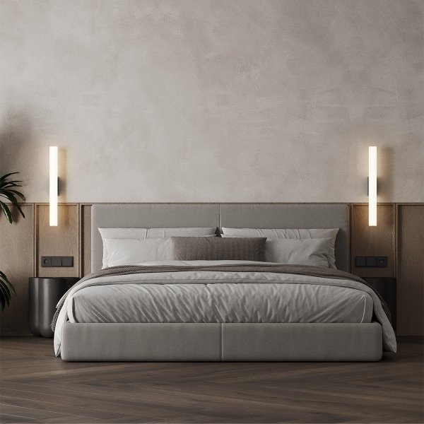 Stylowy nowoczesny designerski kinkiet LED do łazienki w kolorze chrom szklany ryflowany klosz LINEA LP-0510/1W-45 CH CCT Light Prestige IP44