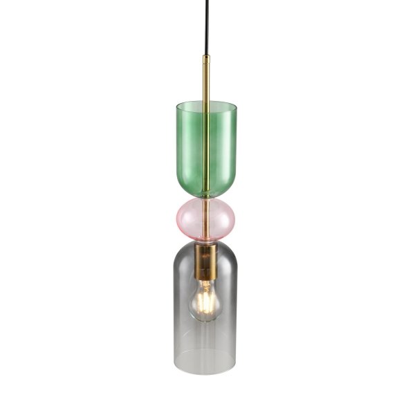 Lampa wisząca nowoczesna szklany kolorowy klosz designerski regulacja wysokości PASTELLO ST-DN399B Step Into Design