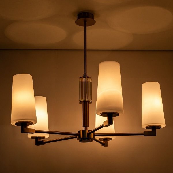 Lampa wisząca 1244 VINCENZA Mosiądz Elegancki Żyrandol Zuma Line