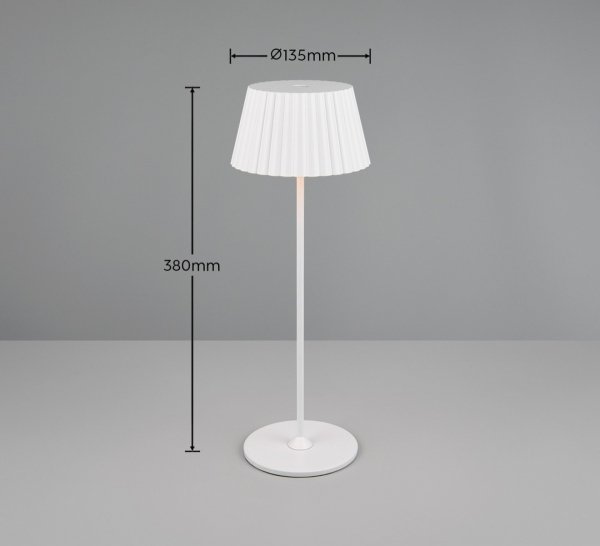 Lampka Stołowa Przenośna Biała Indoor/Outdoor LED SUAREZ R57706131 RL
