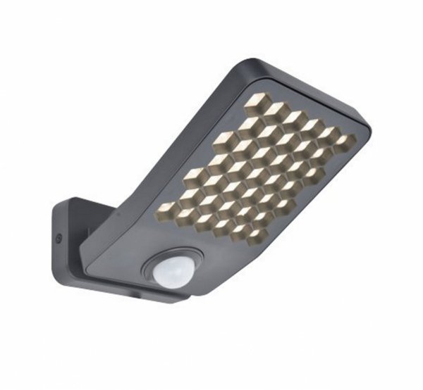 Lampa zewnętrzna kinkiet LED nowoczesna minimalistyczna szara aluminiowa klasyczna ATLANTIS - CZUJNIK RUCHU IP54 7801607118 LUTEC