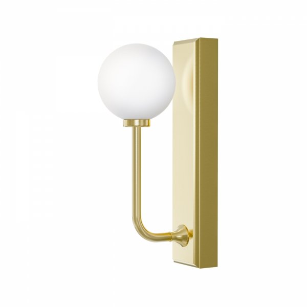 Kinkiet do łazienki w kolorze starego złota Art Deco szklana kula ERO Parette Old Gold IP44 OR85600 Orlicki Design 