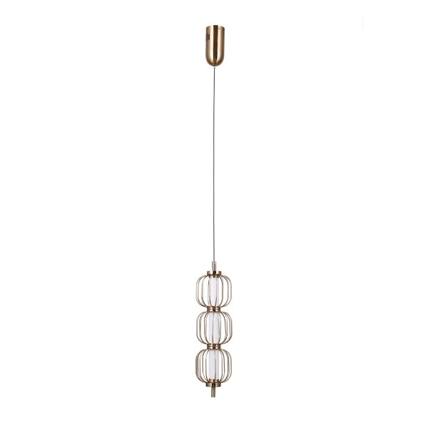 Złota lampa wisząca nowoczesna Pedro Italux PND-34405-3V-HBR