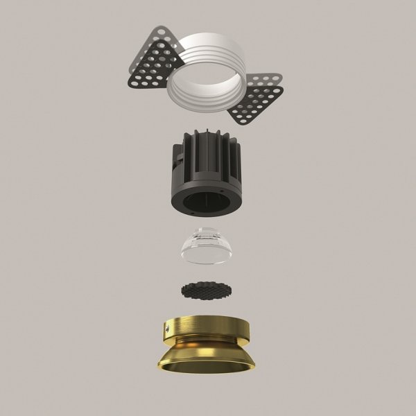 Mosiężna Oprawka Wpuszczana Downlight Round Maytoni DL058-7W3K-TRS-BS