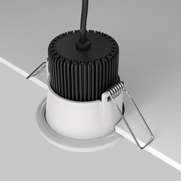  Lampa wbudowana wpuszczana w sufit LED aluminiowa biała okrągła możliwość ściemniania Zoom MAYTONI DL034-01-06W4K-D-W
