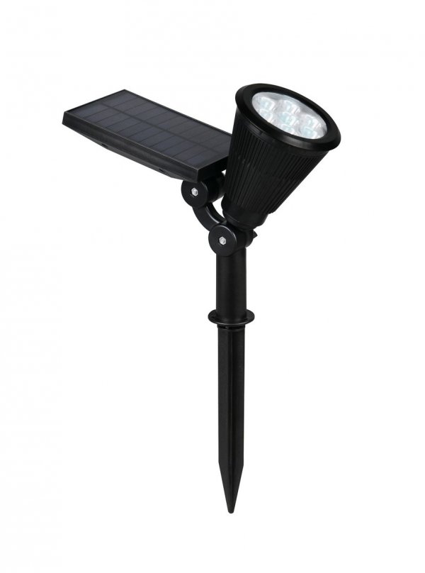 Minimalistyczny reflektorek ogrodowy solarny uniwersalny nowoczesny LED czarny regulowany czujnik zmierzchu FESTIVAL SOLAR IP44 R84756232 Rl