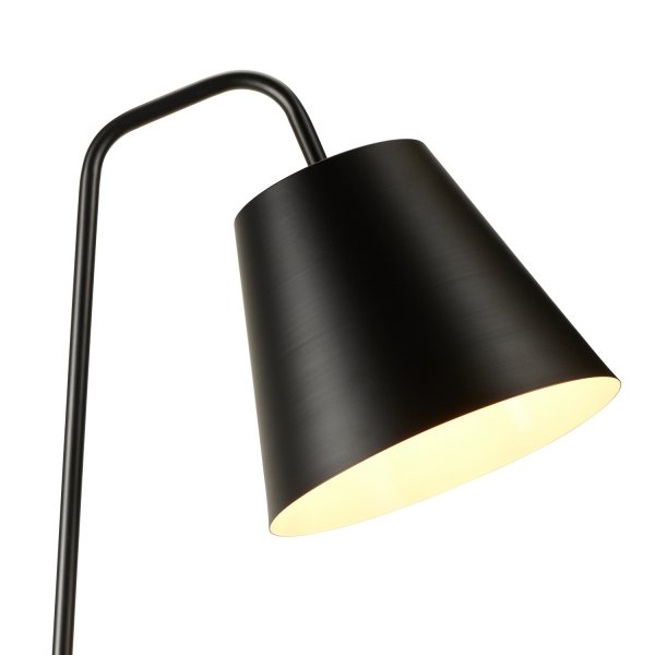 Czarna lampa podłogowa stojąca metalowa klasyczna minimalistyczna uniwersalna ZEN MF1232 black Step Into Design