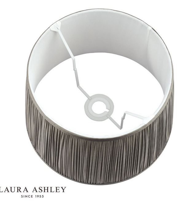 Klosz Abażur 25cm LAURA ASHLEY Hemsley Pleated Silk Grey DAR LIGHTING LA3713802-Q (Abażur- Bez Podstawy)