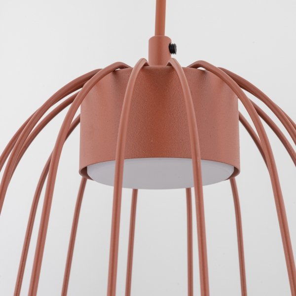 Lampa wisząca kolor ceglany ażurowa druciana owalna minimalistyczna loftowa uniwersalna klasyczna SPHERA S 11308 TK-LIGHTING