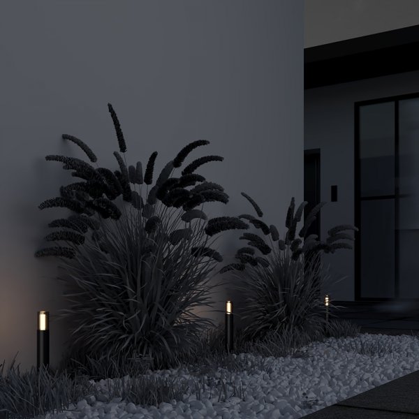 Minimalistyczny słupek ogrodowy zewnętrzna lampa grafitowa tuba Glide MAYTONI O437FL-01GF1