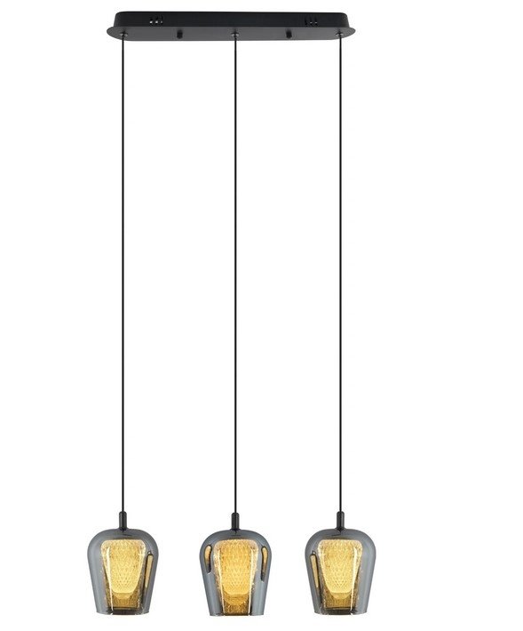 Lampa wisząca Keso czarna PL0141-3 Yaskr LED 3000K