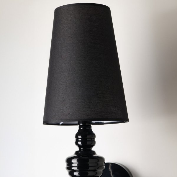 Abażurowy kinkiet ścienny Azzardo BAROCO black AZ0062