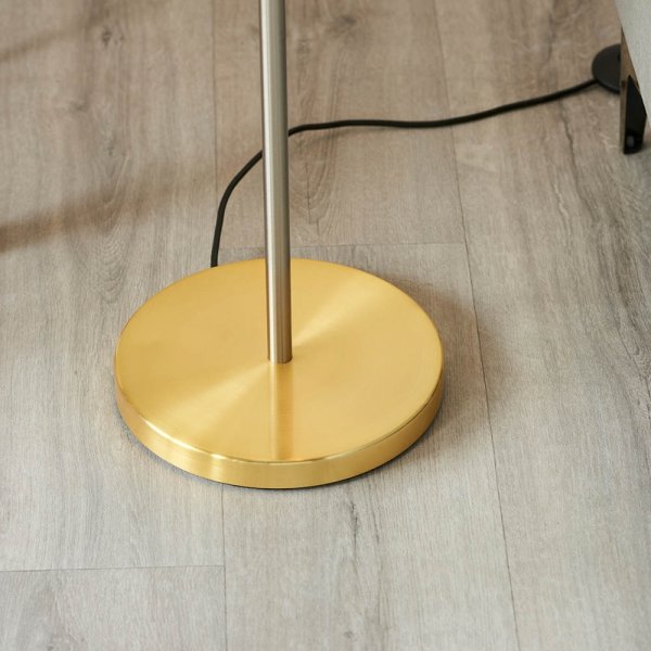 Lampa podłogowa stojąca metalowa okrąg designerska nowoczesna artdeco salonowa sypialniana Hoop 98095 ENDON