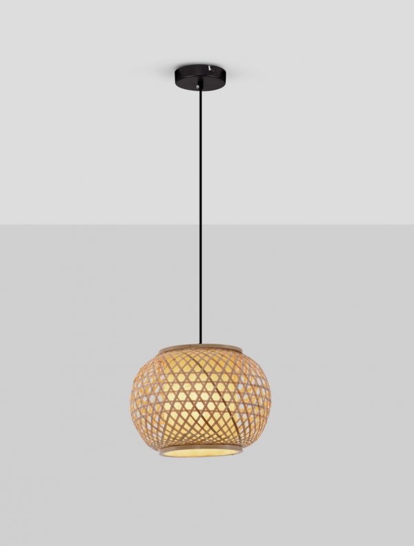 Pleciona naturalna lampa wisząca ratan REQUENA LE44861 Luces Exlusivas