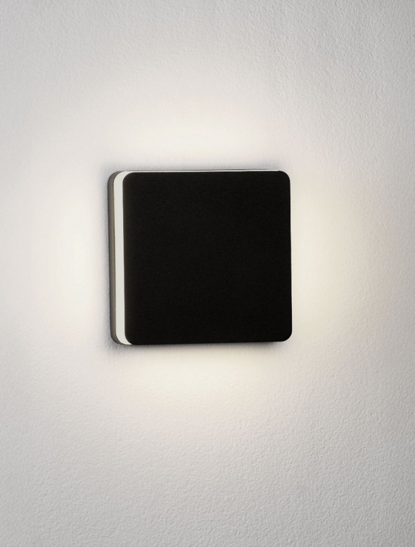 Kinkiet zewnętrzny LED aluminiowy kolor antracyt kwadratowy minimalistyczny nowoczesny podświetlający elewację IP65 LONTANO LE75204 Luces Exclusivas