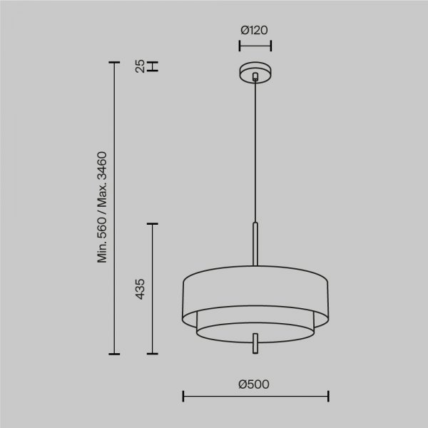 Lampa wisząca klasyczna minimalistyczna owalna metal beżowa do salonu sypialni BERGAMO MAYTONI MOD613PL-05GR1