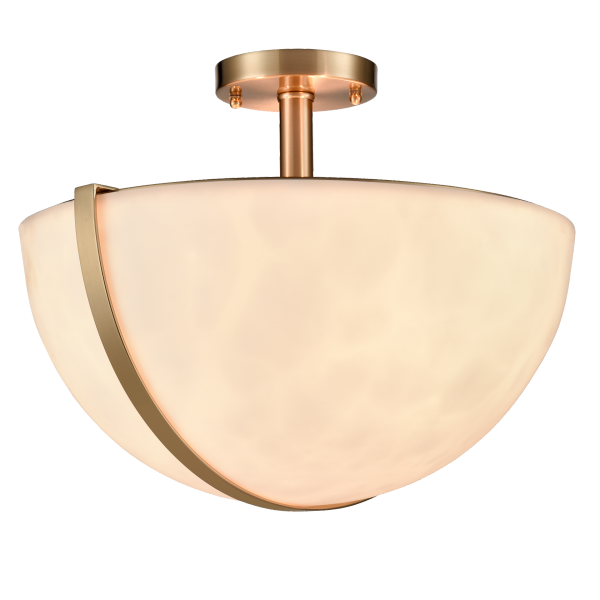 Klasyczny nowoczesny plafon sufitowy mosiądz DRAYTON C03395BR Cosmo Light