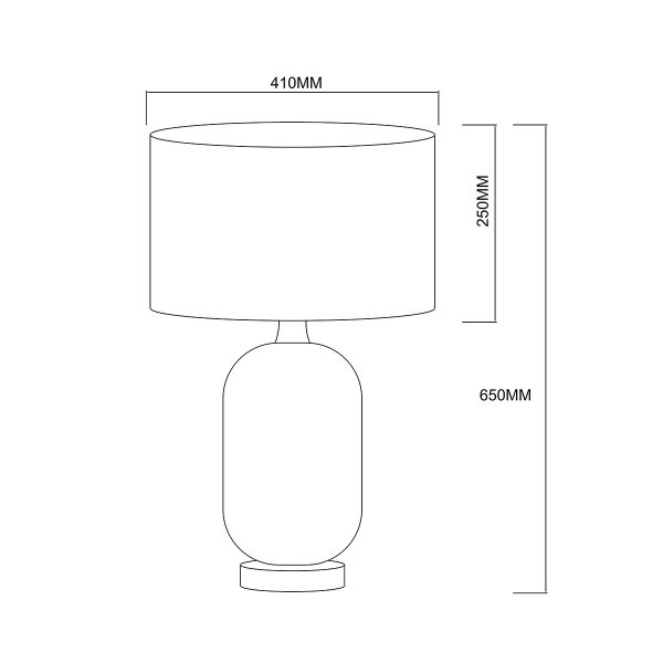 Abażurowa lampa stołowa ceramiczna biała ze złotymi elementami TAMIZA LP-1515/1T big white Light Prestige