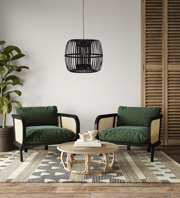 Lampa sufitowa bambusowa 38x38x32cm